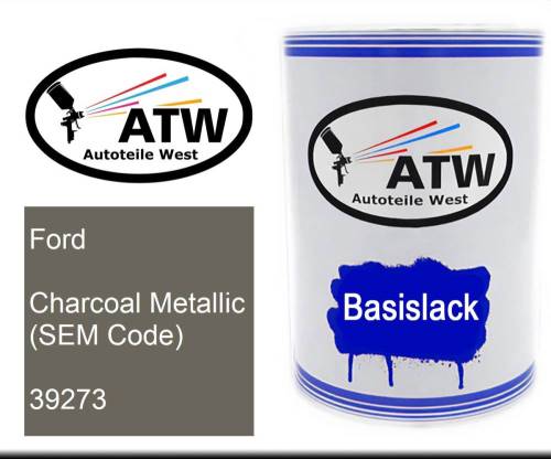 Ford, Charcoal Metallic (SEM Code), 39273: 500ml Lackdose, von ATW Autoteile West.